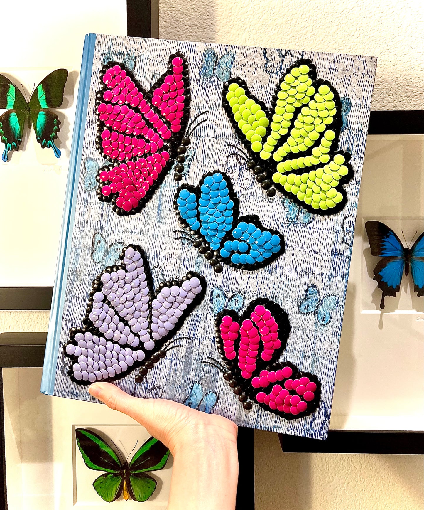 Spring Butterflies Studded Coffee Table Book