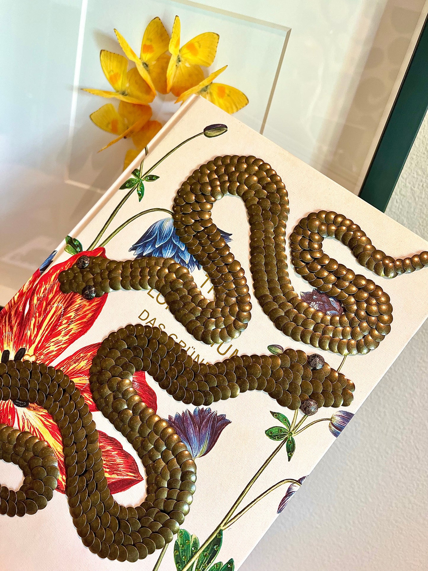 Bronze Snakes Studded Coffee Table Book