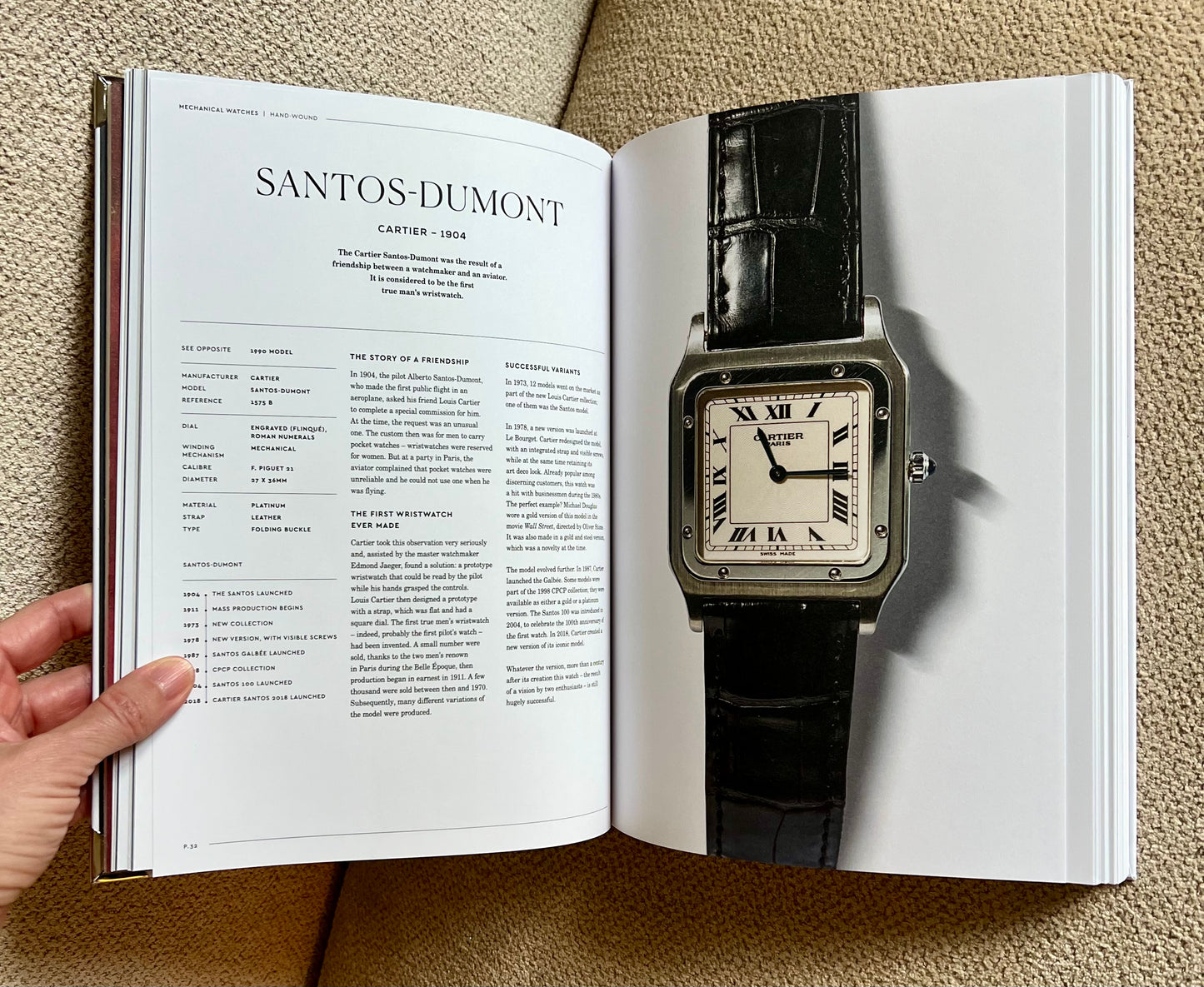 Black Band Strap Watch Studded Coffee Table Book