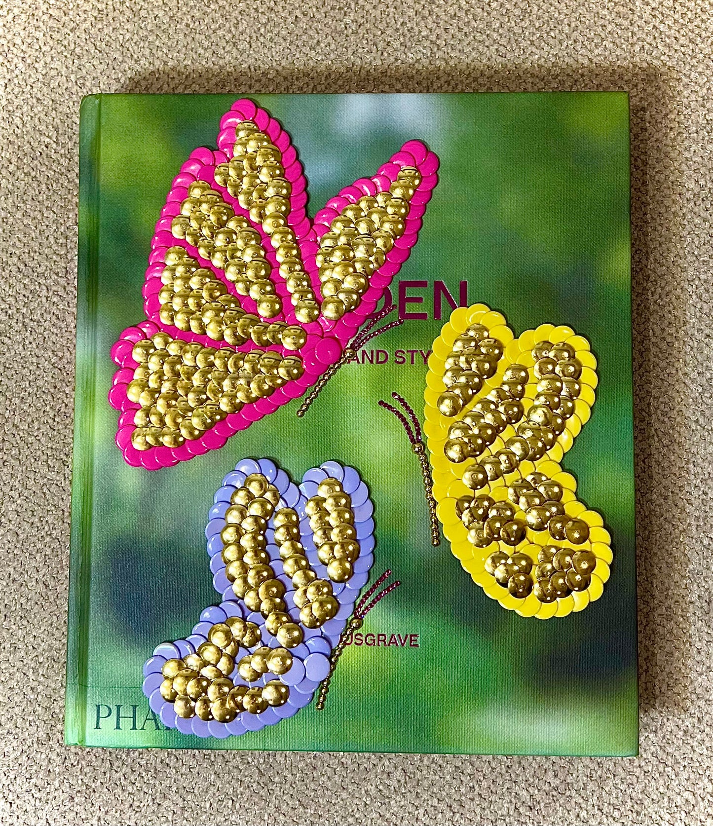 Little Colored Butterflies Studded Coffee Table Book