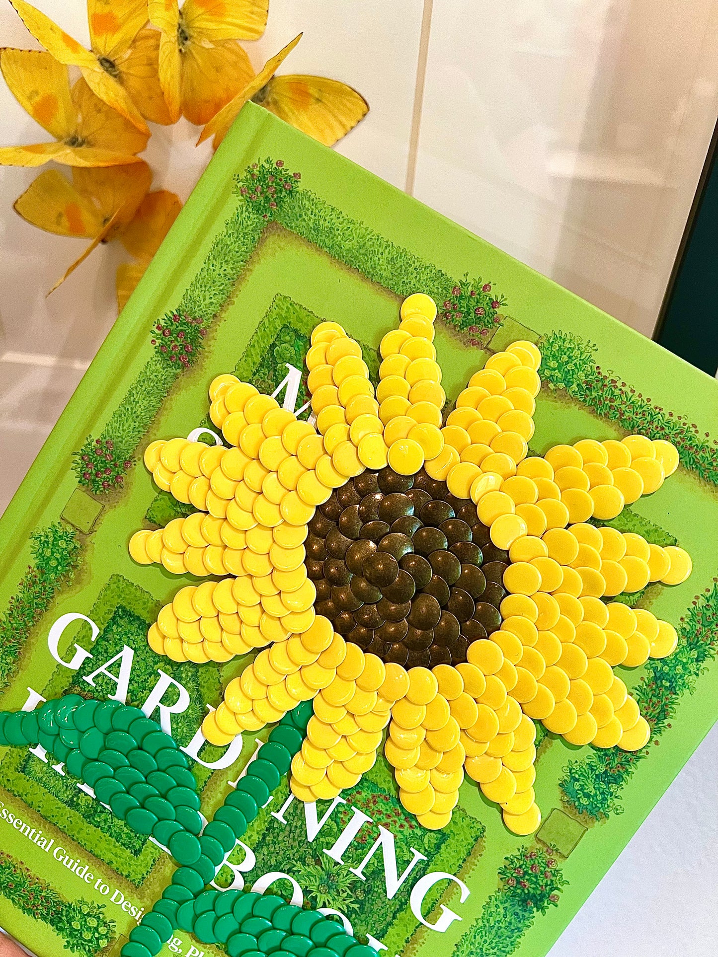 Sunflower Studded Coffee Table Book