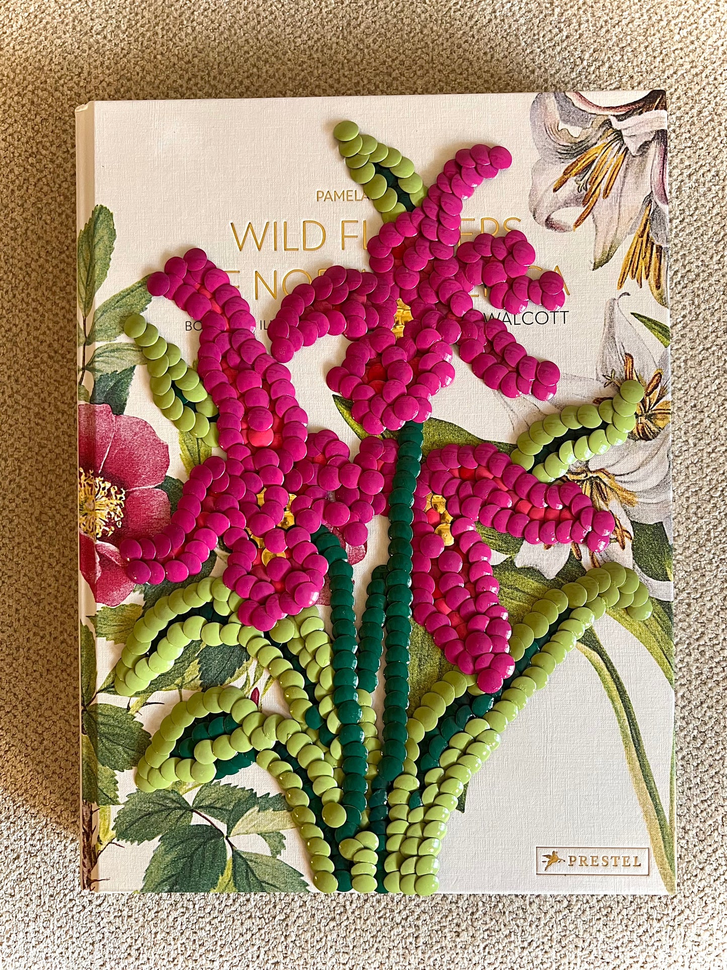 Pink Orchid Studded Coffee Table Book