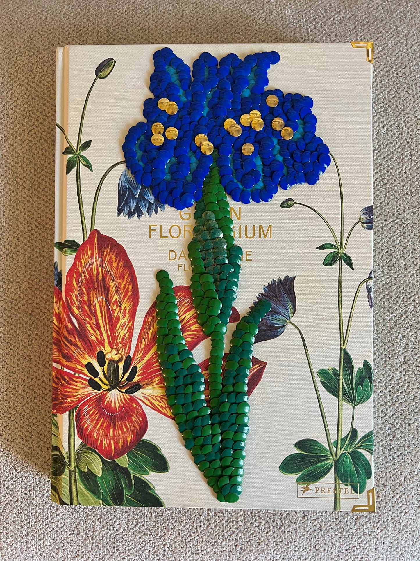 Iris Flower Studded Coffee Table Book