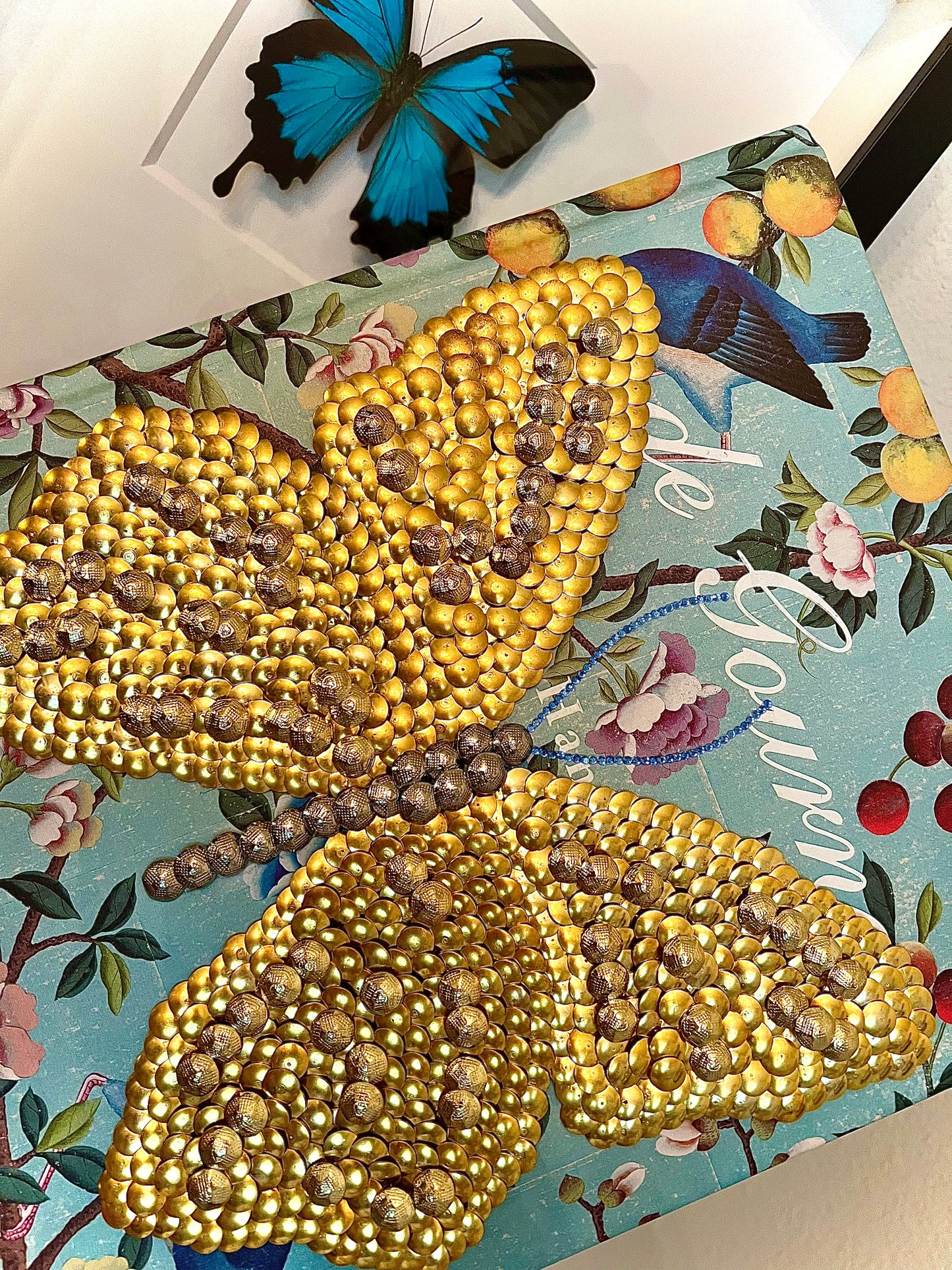 Garden Butterfly Studded Coffee Table Book
