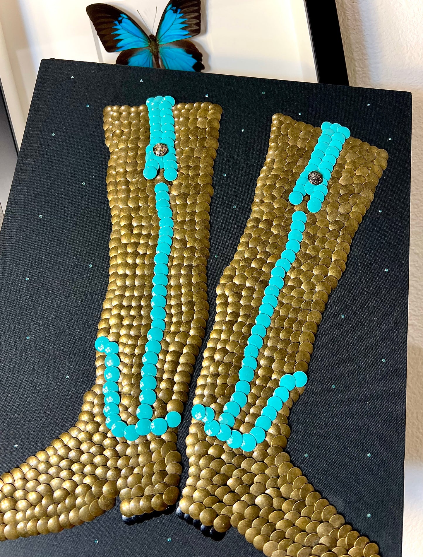 Turquoise Boots Studded Coffee Table Book