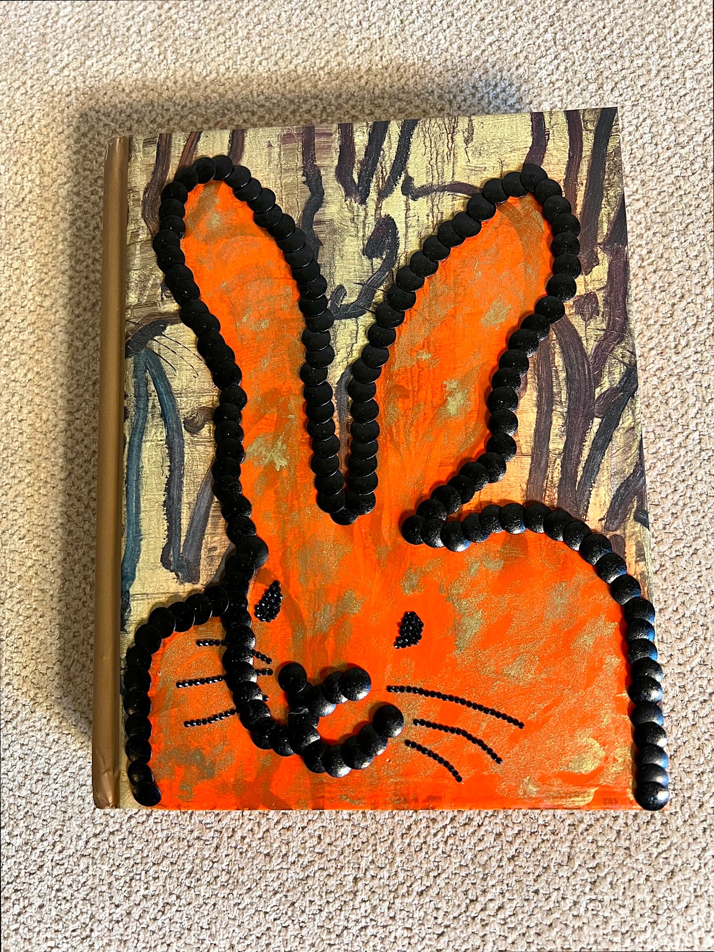 Little Orange Bunny Studder Coffee Table Book