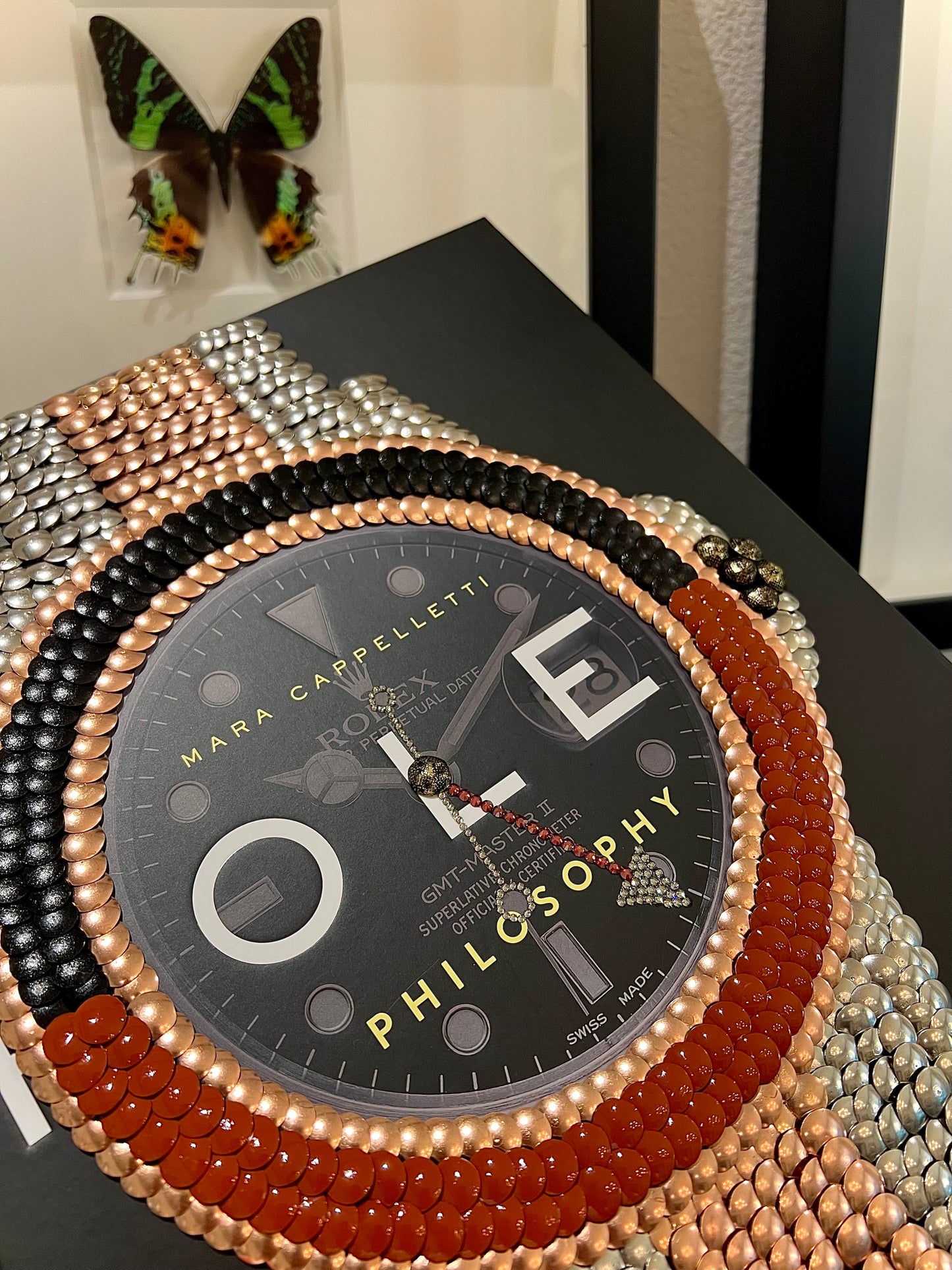 Silver / Rose Gold Watch Studded Coffee Table Book