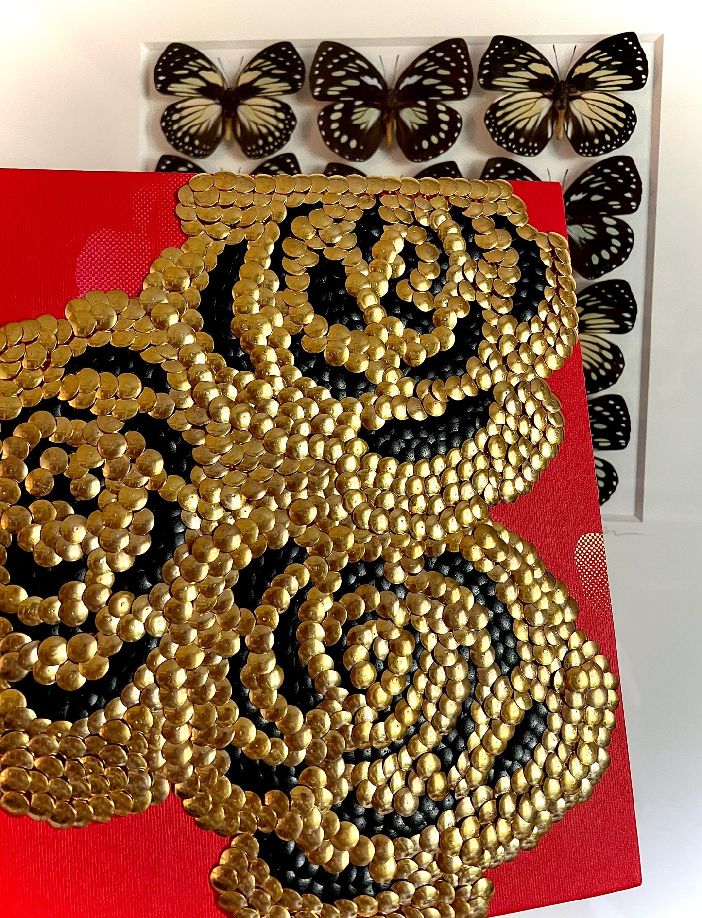 Gold Roses Studded Coffee Table Book