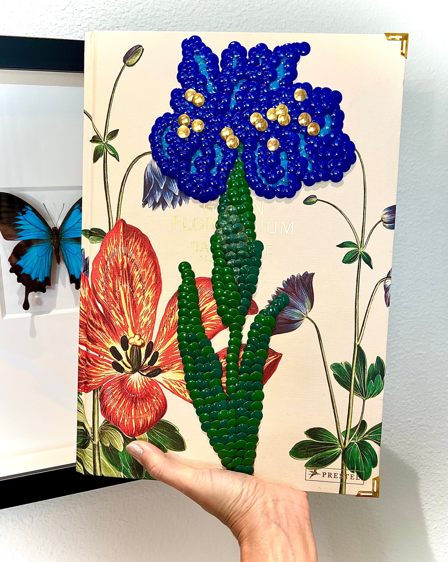 Iris Flower Studded Coffee Table Book