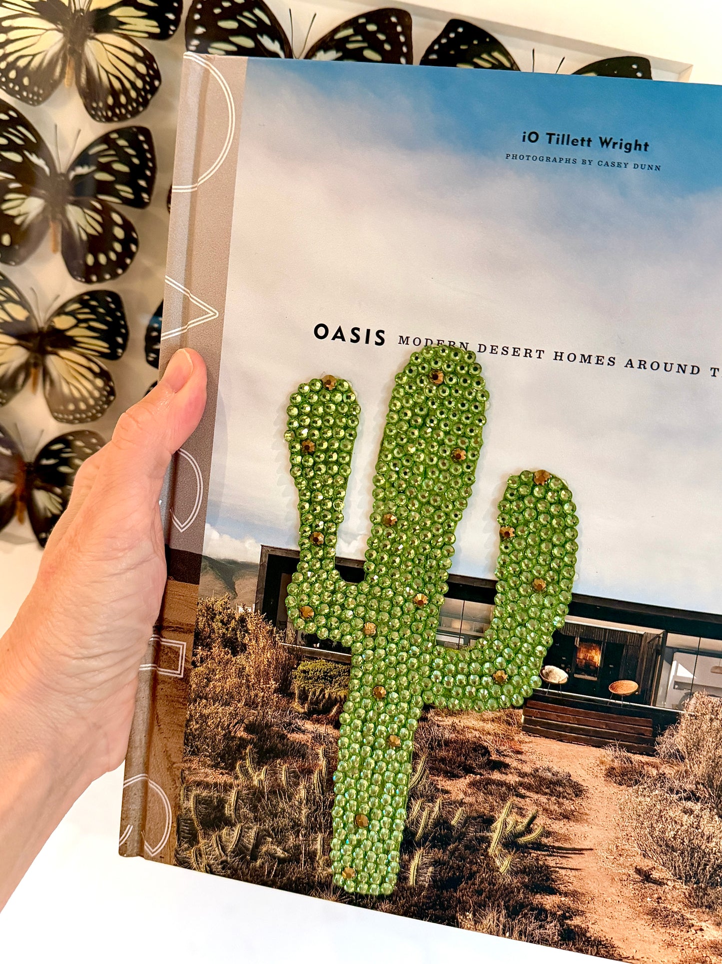 Cactus Crystal Embellished Tabletop Book