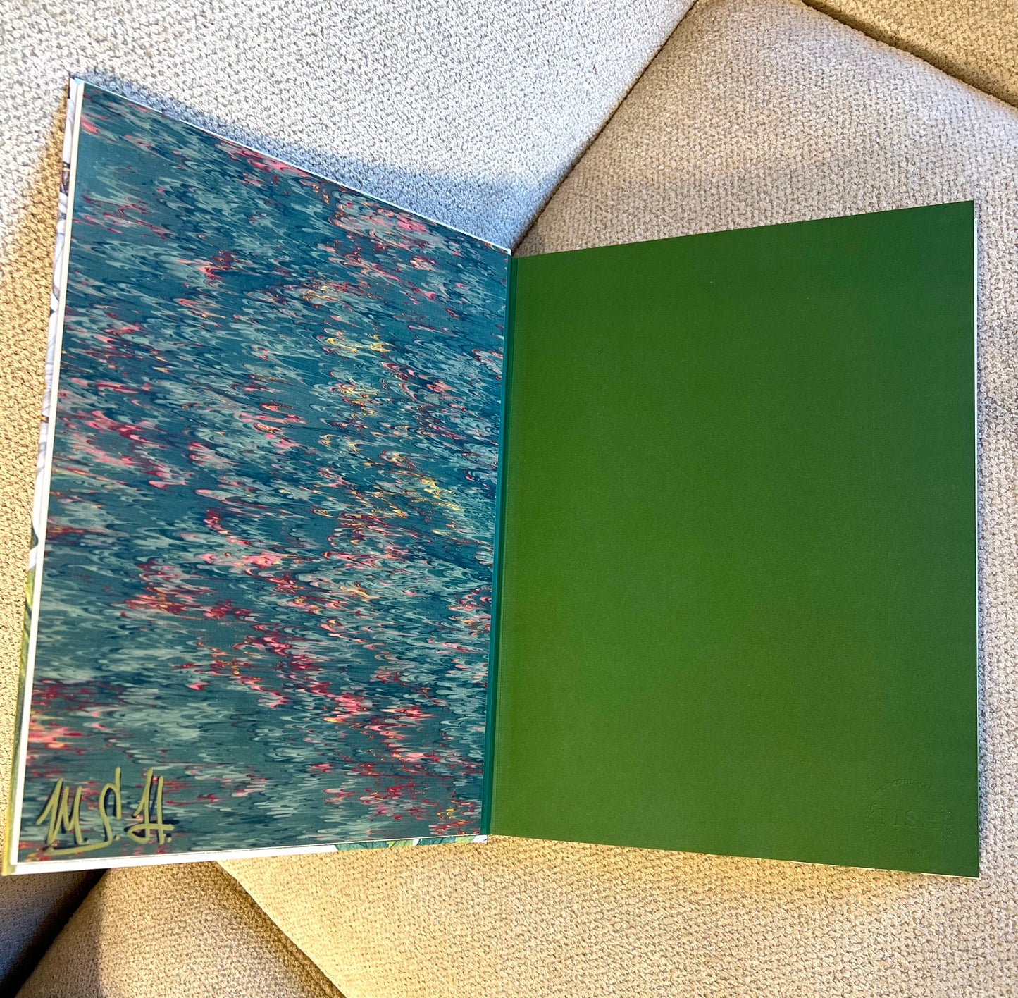 Green Butterfly Studded Coffee Table Book