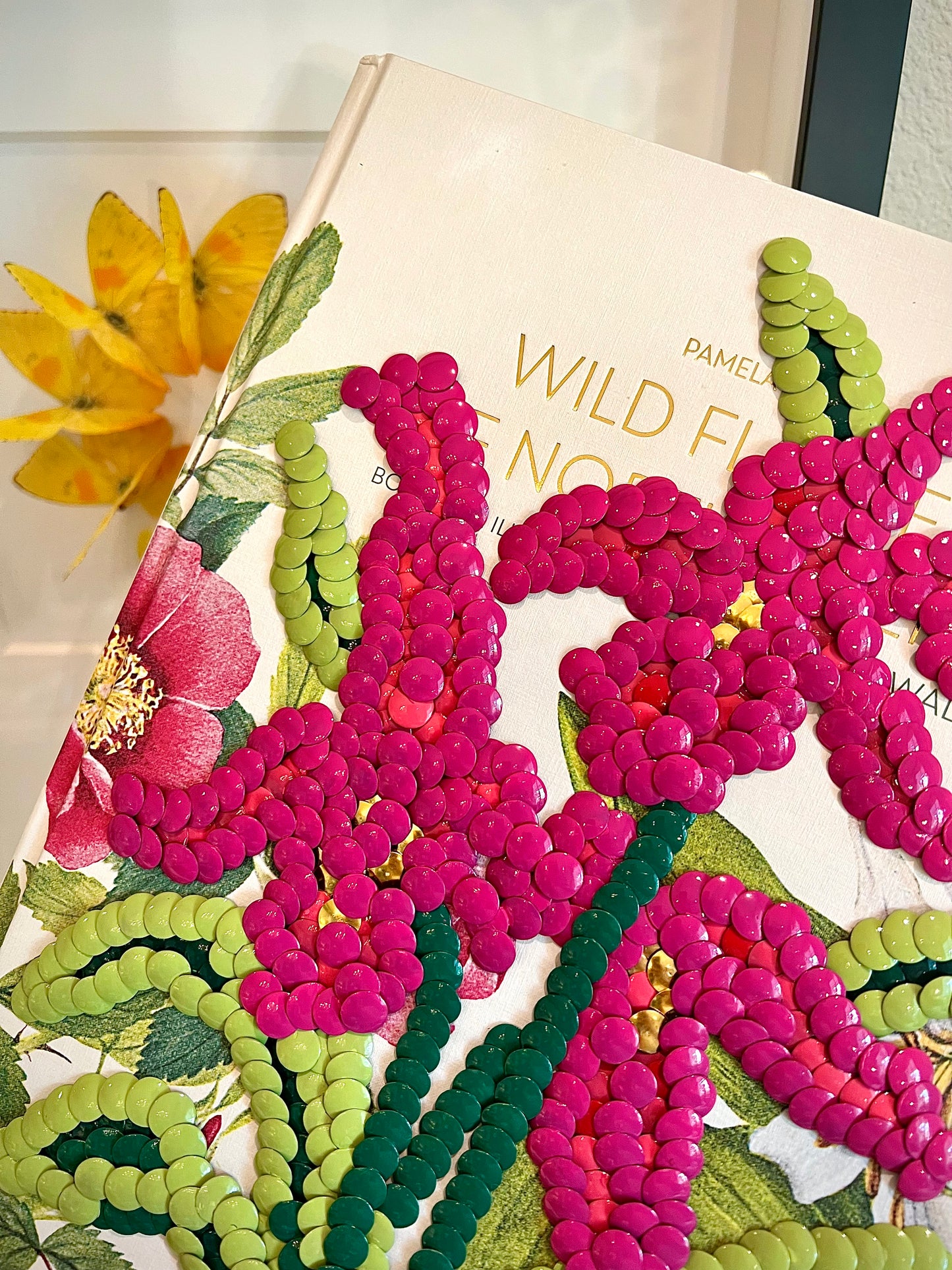 Pink Orchid Studded Coffee Table Book
