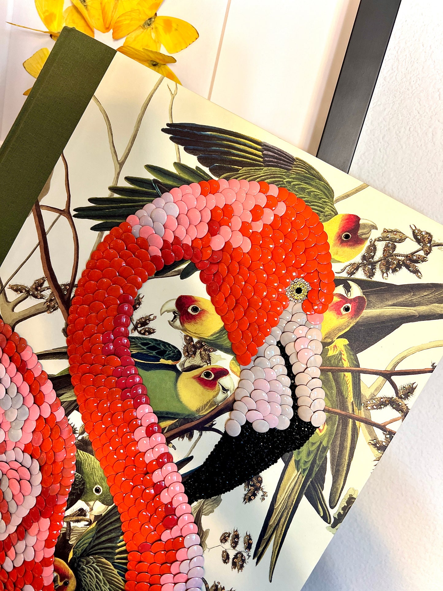 Pink Flamingo Studded Coffee Table Book