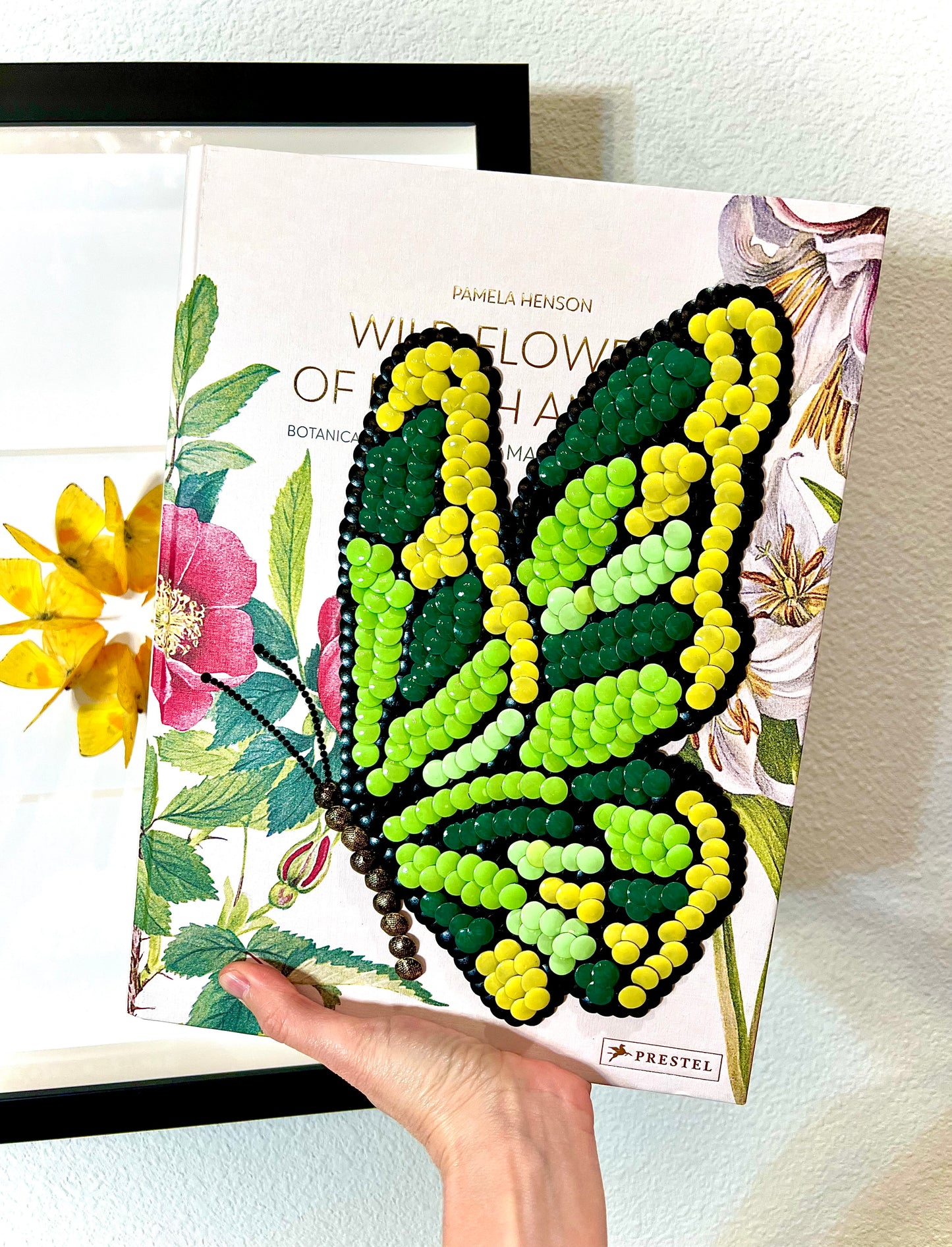 Green Butterfly Studded Coffee Table Book