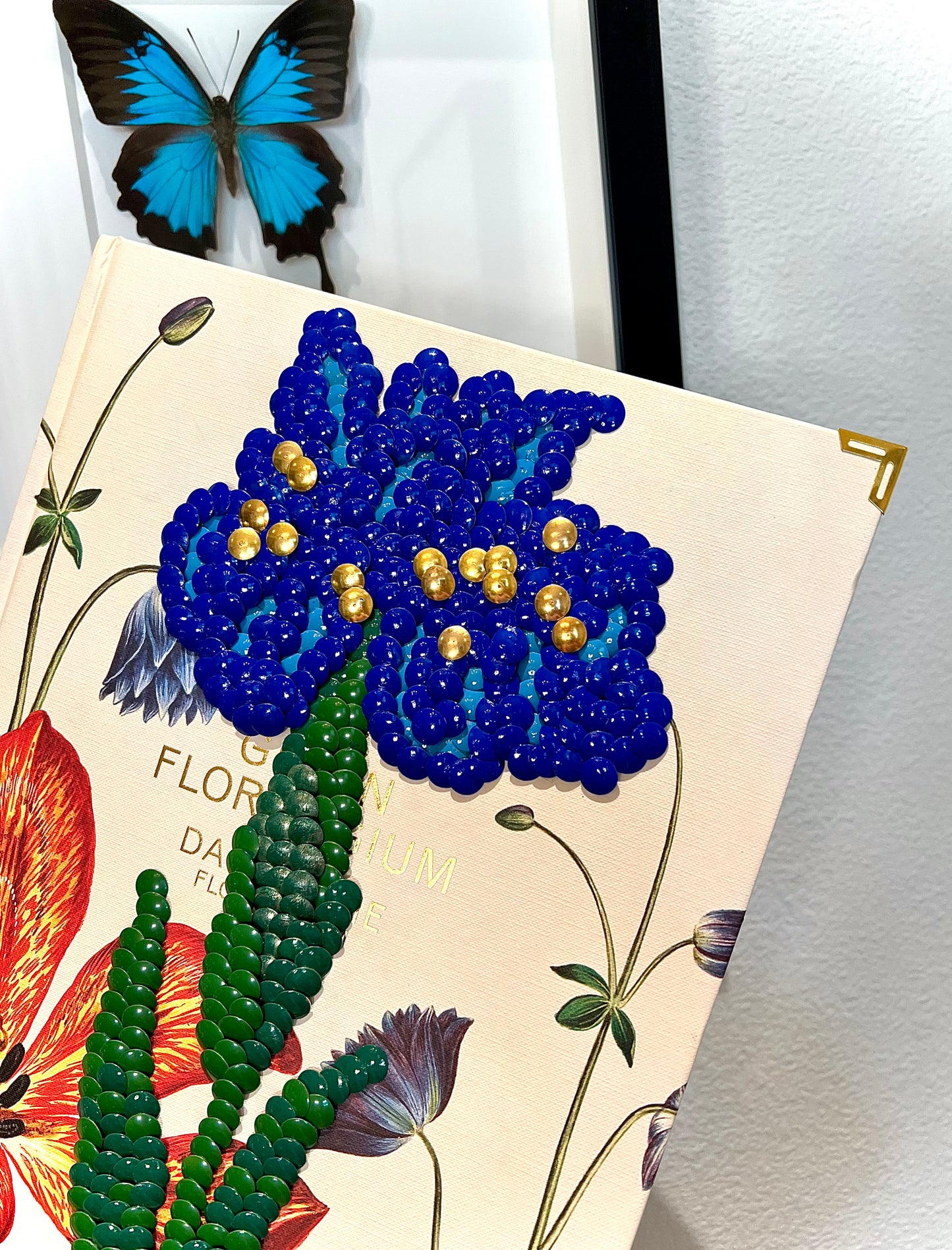 Iris Flower Studded Coffee Table Book