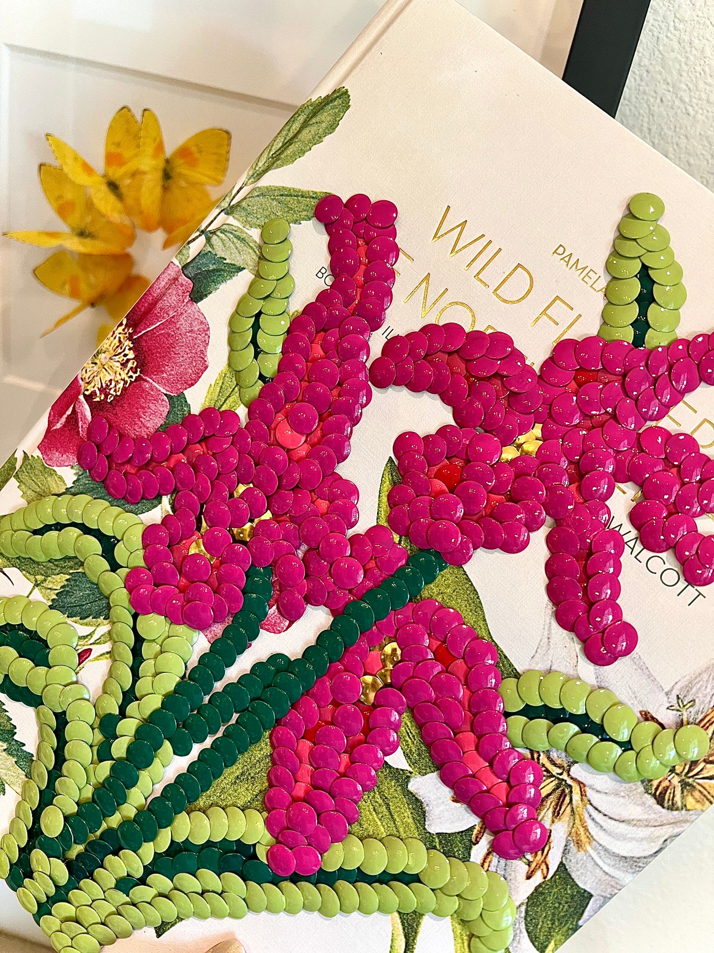 Pink Orchid Studded Coffee Table Book