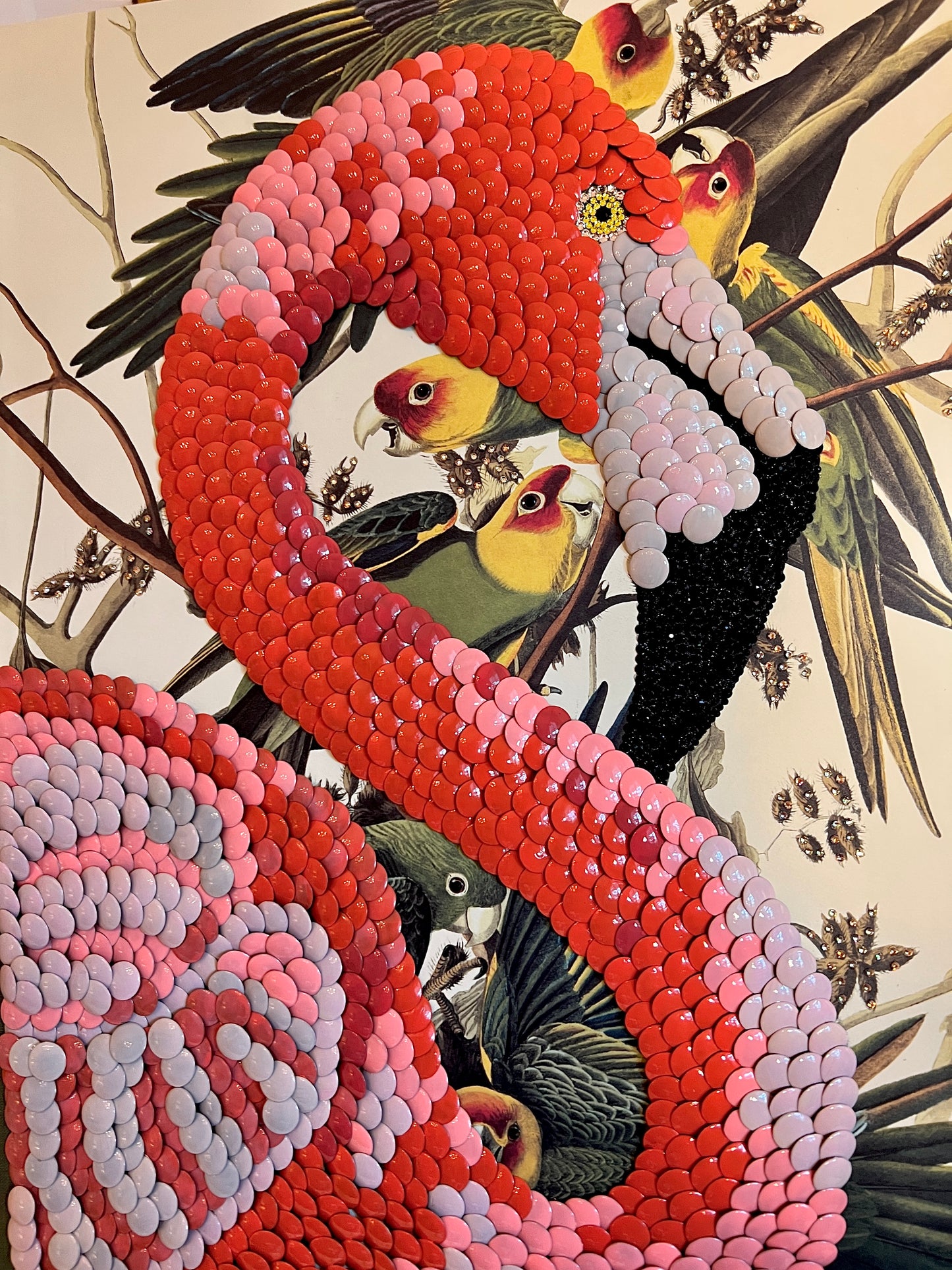 Pink Flamingo Studded Coffee Table Book