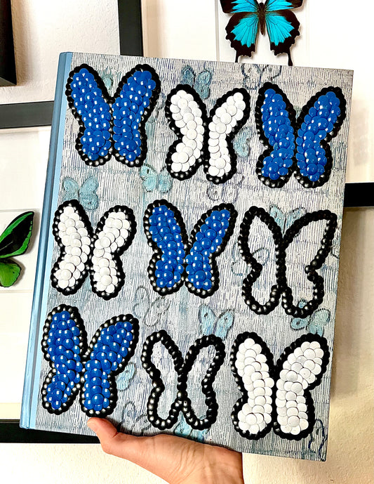 Butterflies Fluttering Studded Coffee Table Book