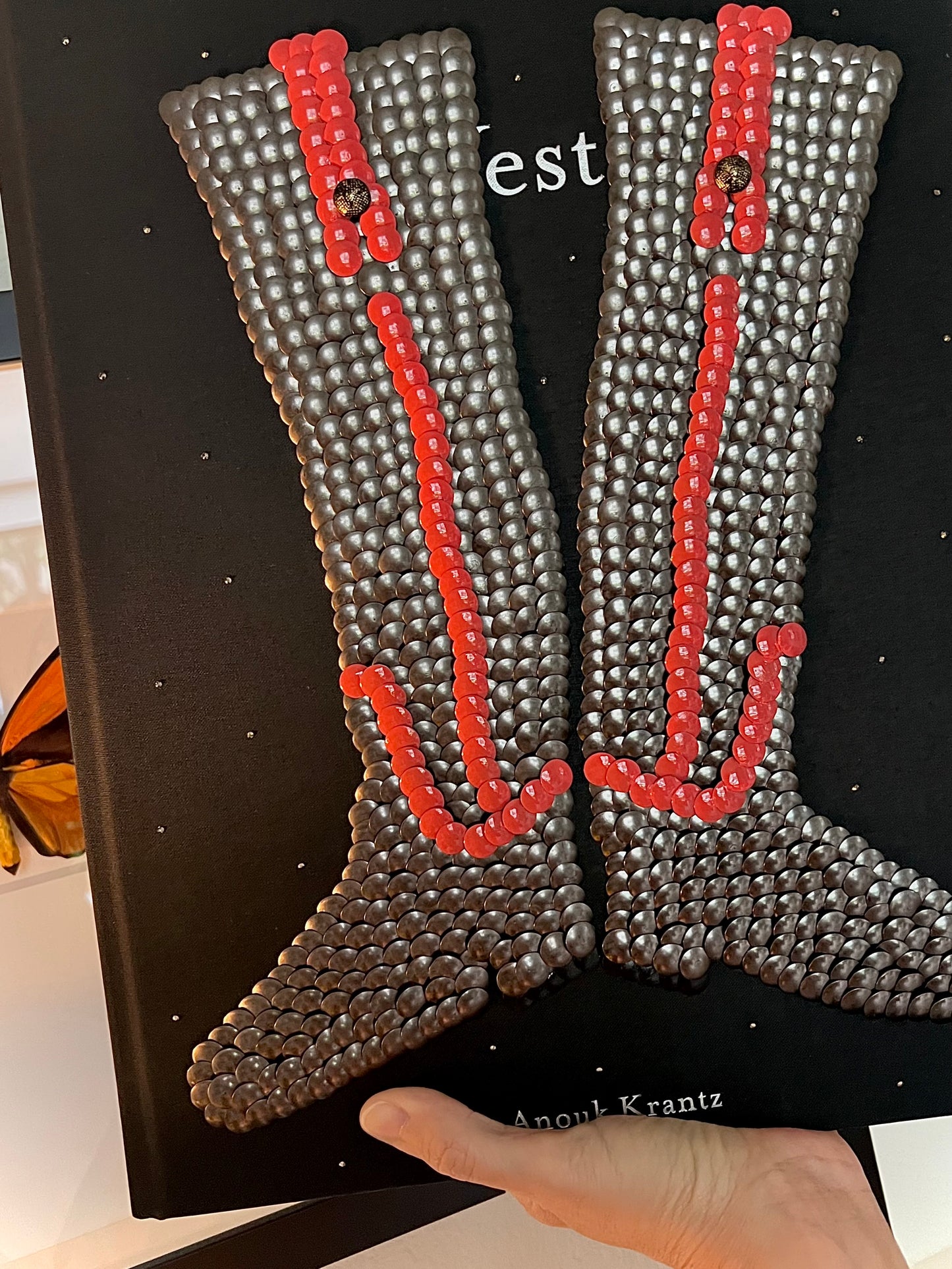 Burnt Orange Boots Studded Coffee Table Book