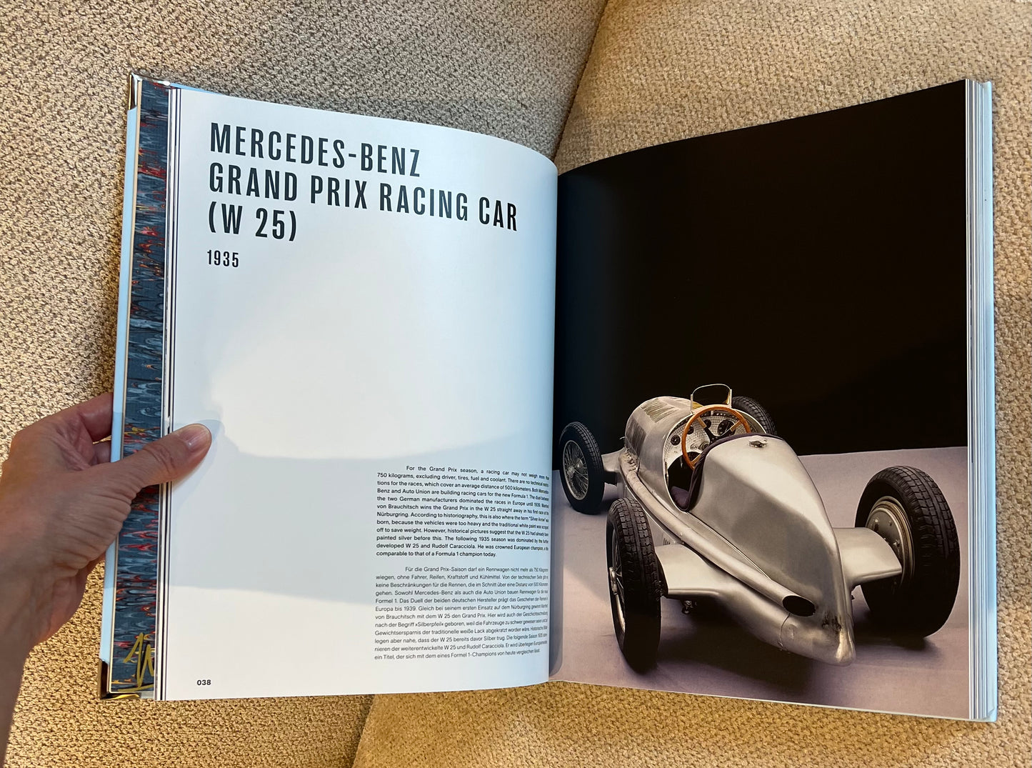 Silver Coupé Racing Car Studded Coffee Table Book