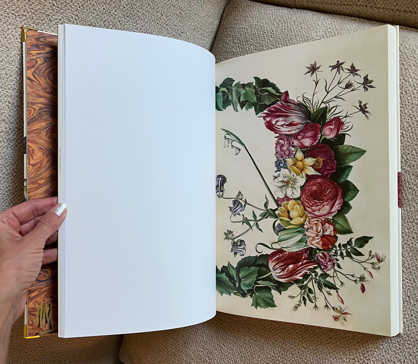 Iris Flower Studded Coffee Table Book