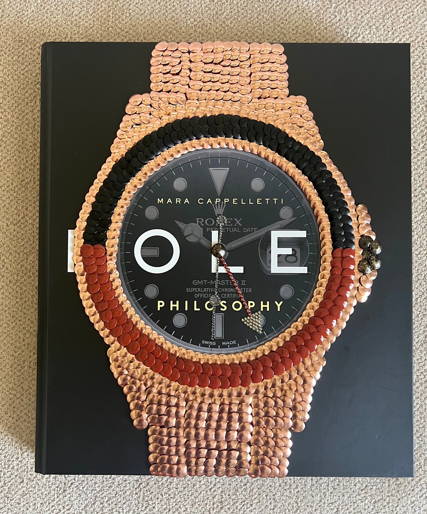 Rose Gold Watch Studded Coffee Table Book