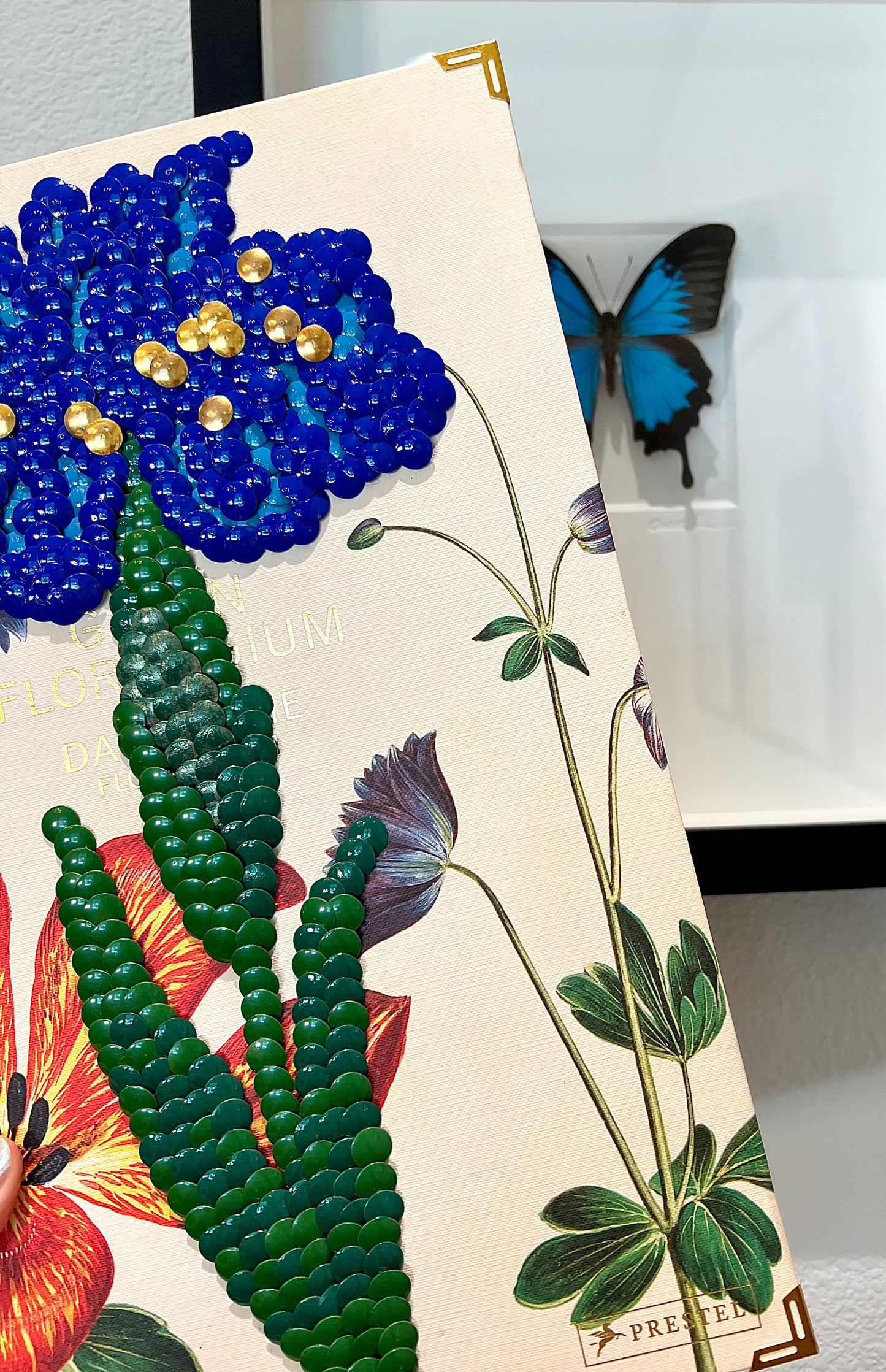 Iris Flower Studded Coffee Table Book