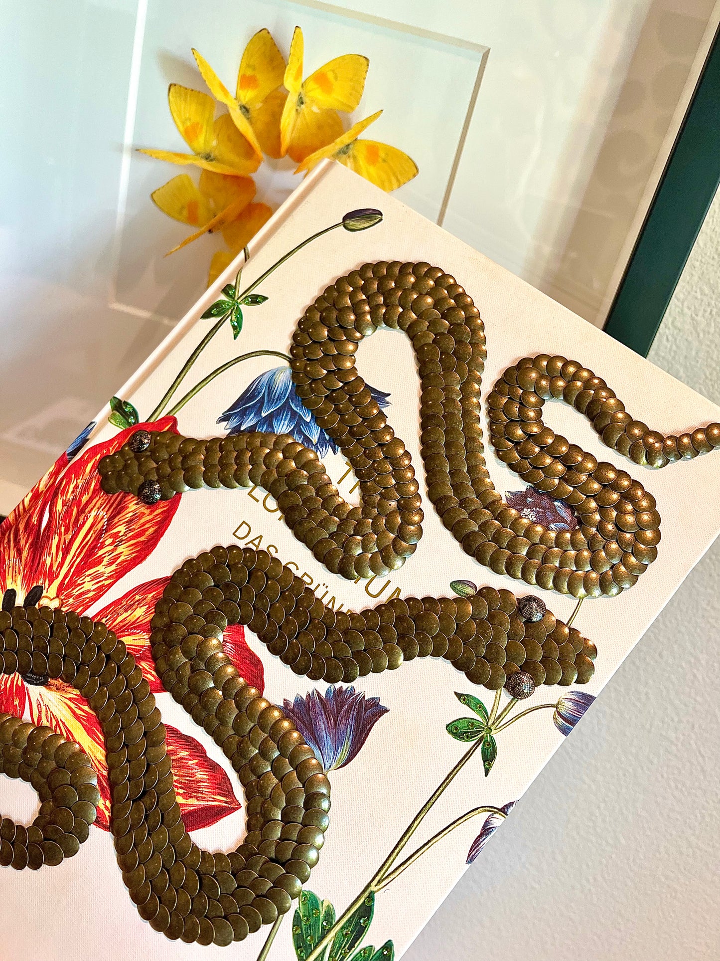 Bronze Snakes Studded Coffee Table Book