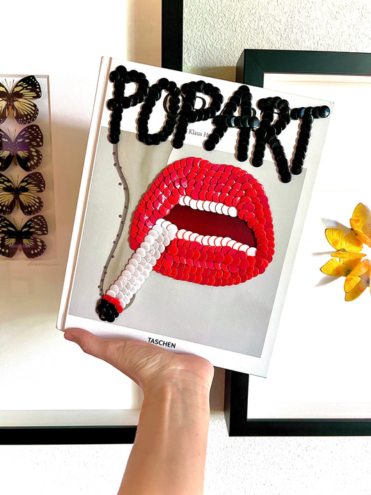 Lips with Cigarette Studded Coffee Table Book