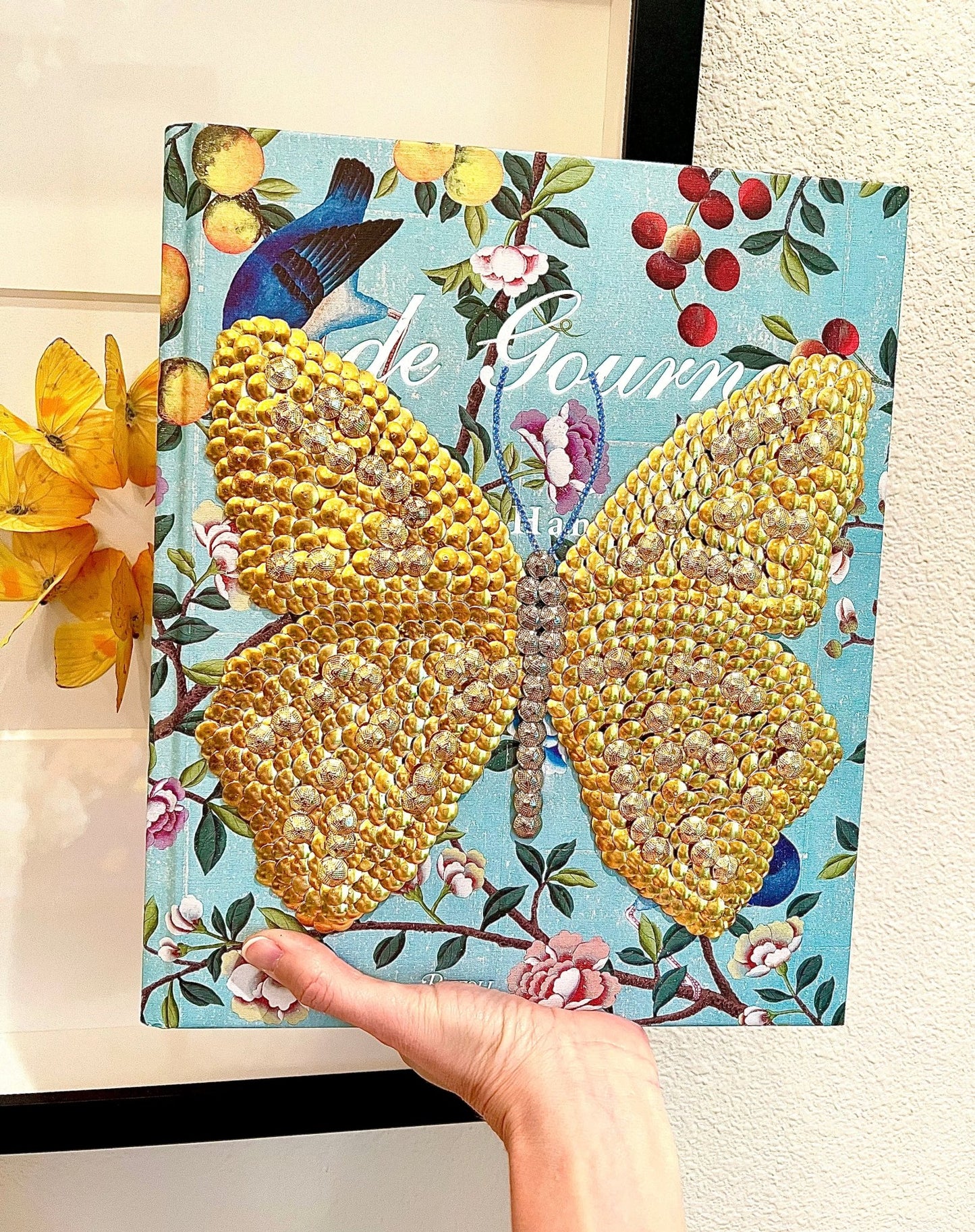 Garden Butterfly Studded Coffee Table Book