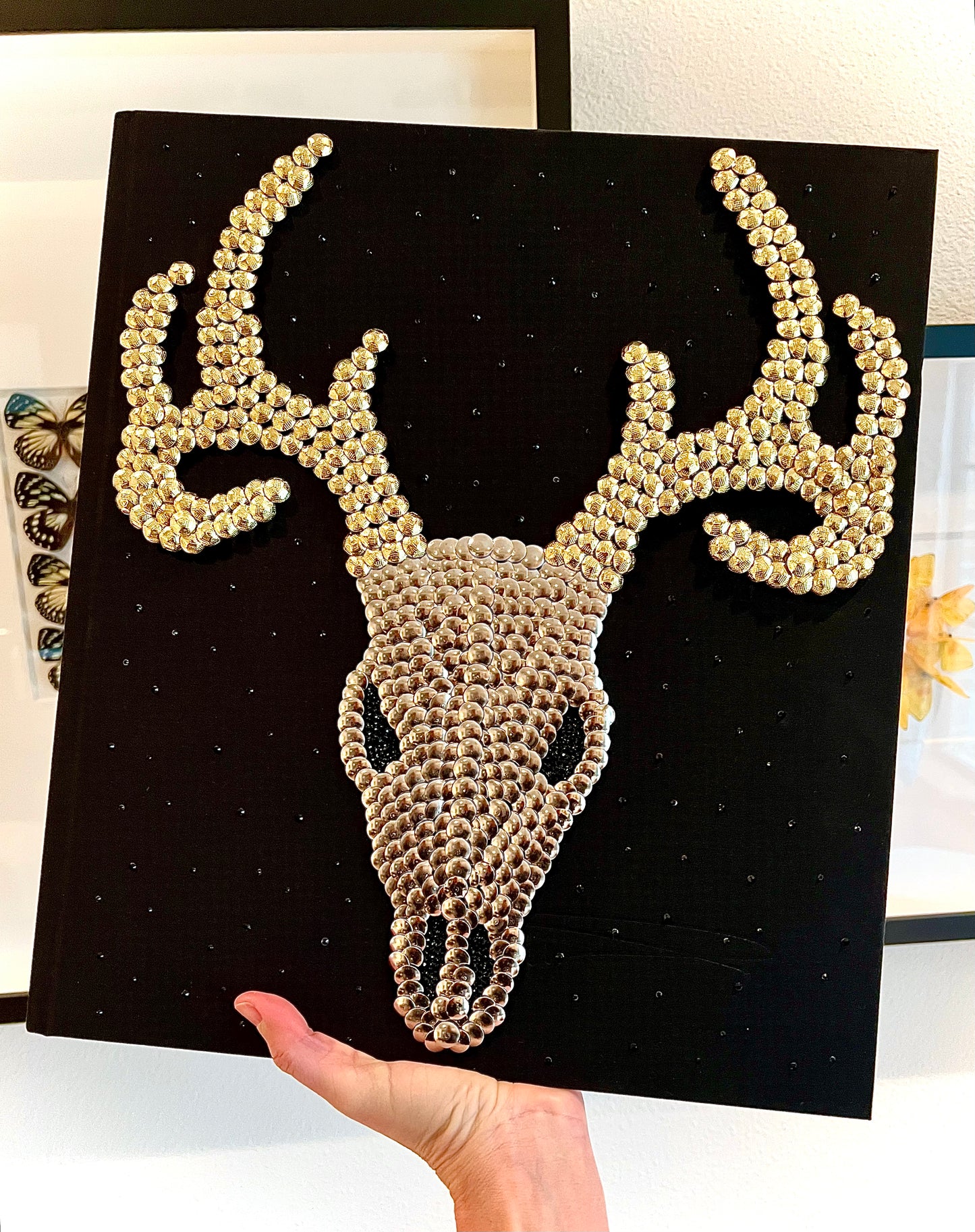 Deer Skull Studded Coffee Table Book