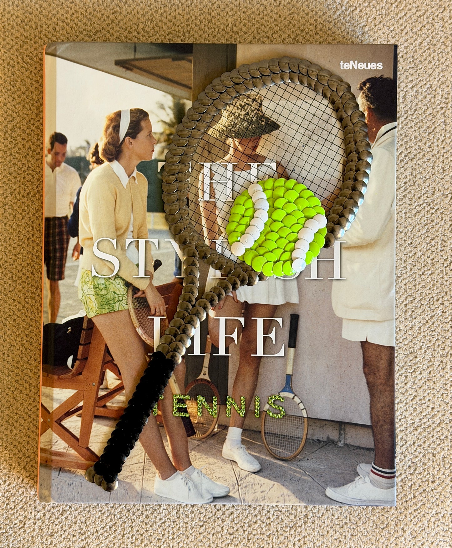 Tennis Racket Studded Coffee Table Book