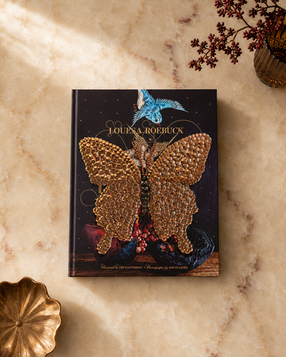 Rose Gold Butterfly Studded Coffee Table Book