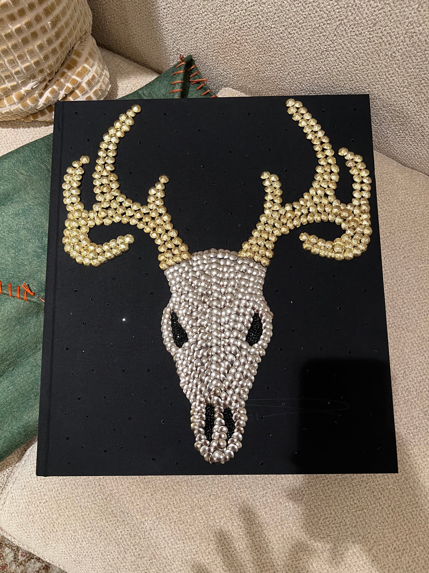 Deer Skull Studded Coffee Table Book