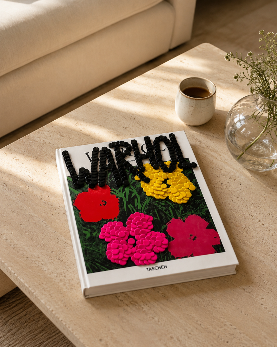 Warhol Flowers Studded Coffee Table Book