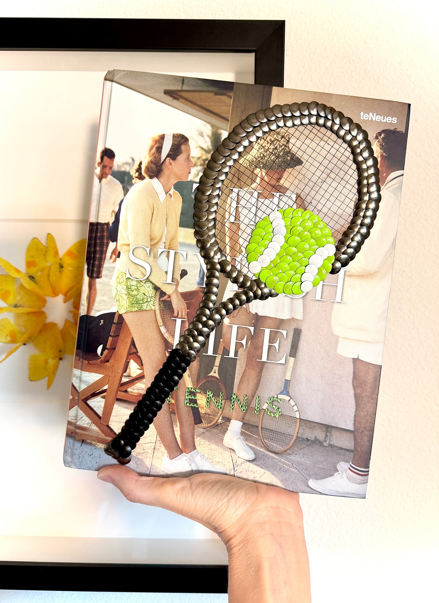 Tennis Racket Studded Coffee Table Book