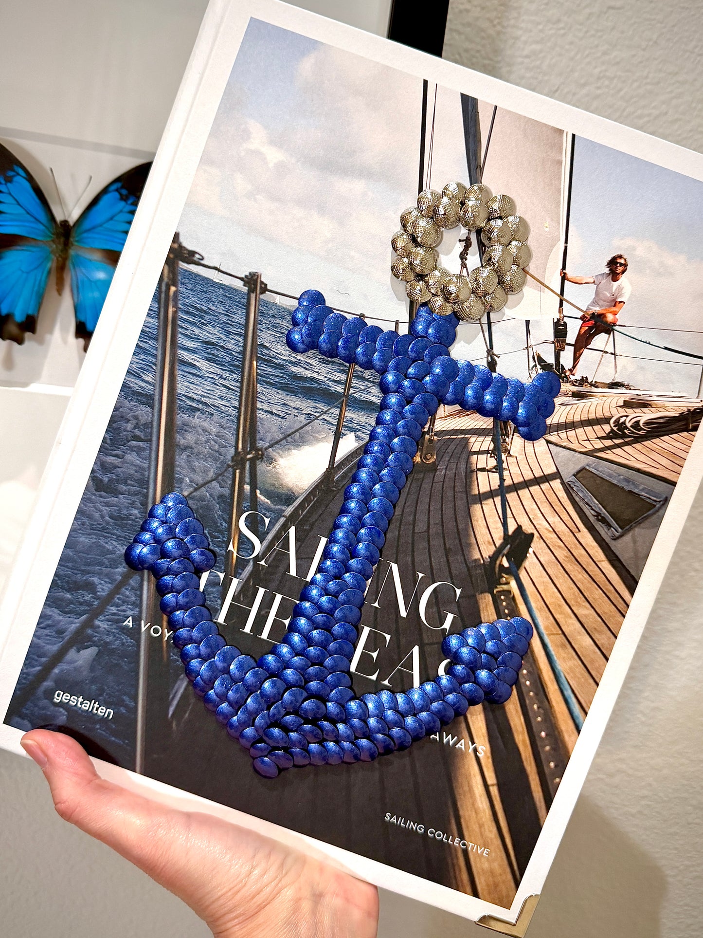 Blue Anchor Studded Tabletop Book