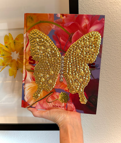 Little Gold Butterfly Studded Coffee Table Book