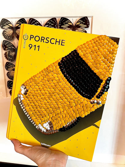 Yellow Porsche Studded Coffee Table Book