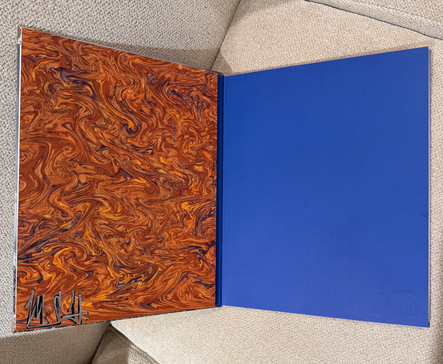 Blue longhorn Studded Coffee Table Book