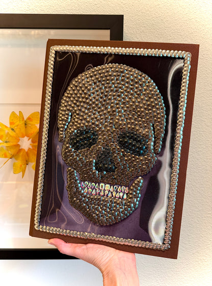 Gun Metal Skull Studded Coffee Table Book