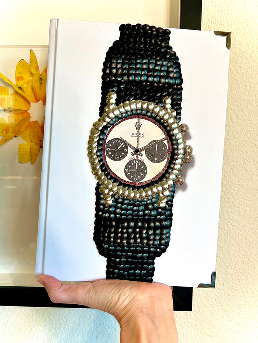Black Band Strap Watch Studded Coffee Table Book