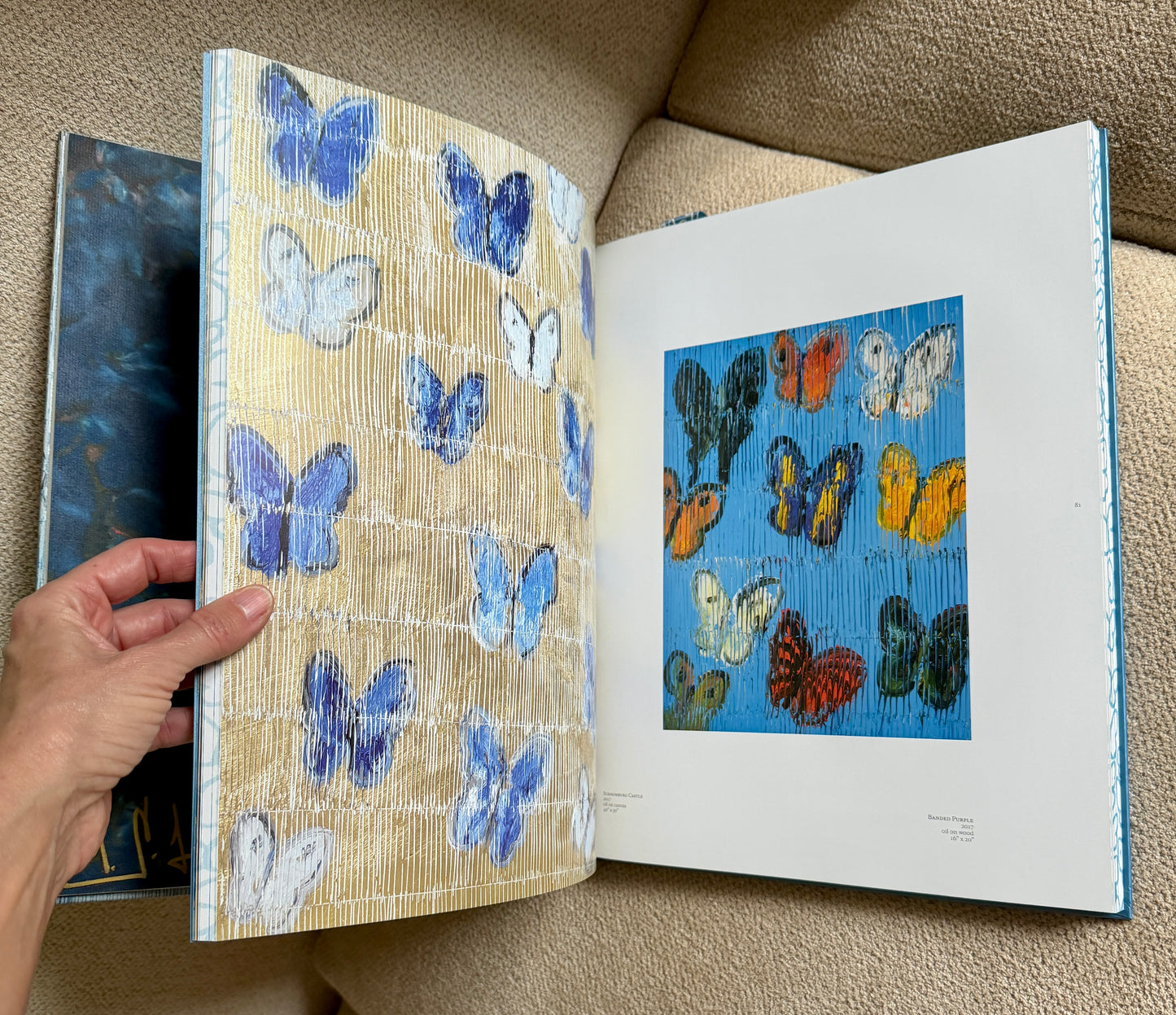 Green, Yellow, Copper Fluttering Butterflies Studded Book