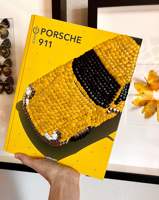 Yellow Porsche Studded Coffee Table Book