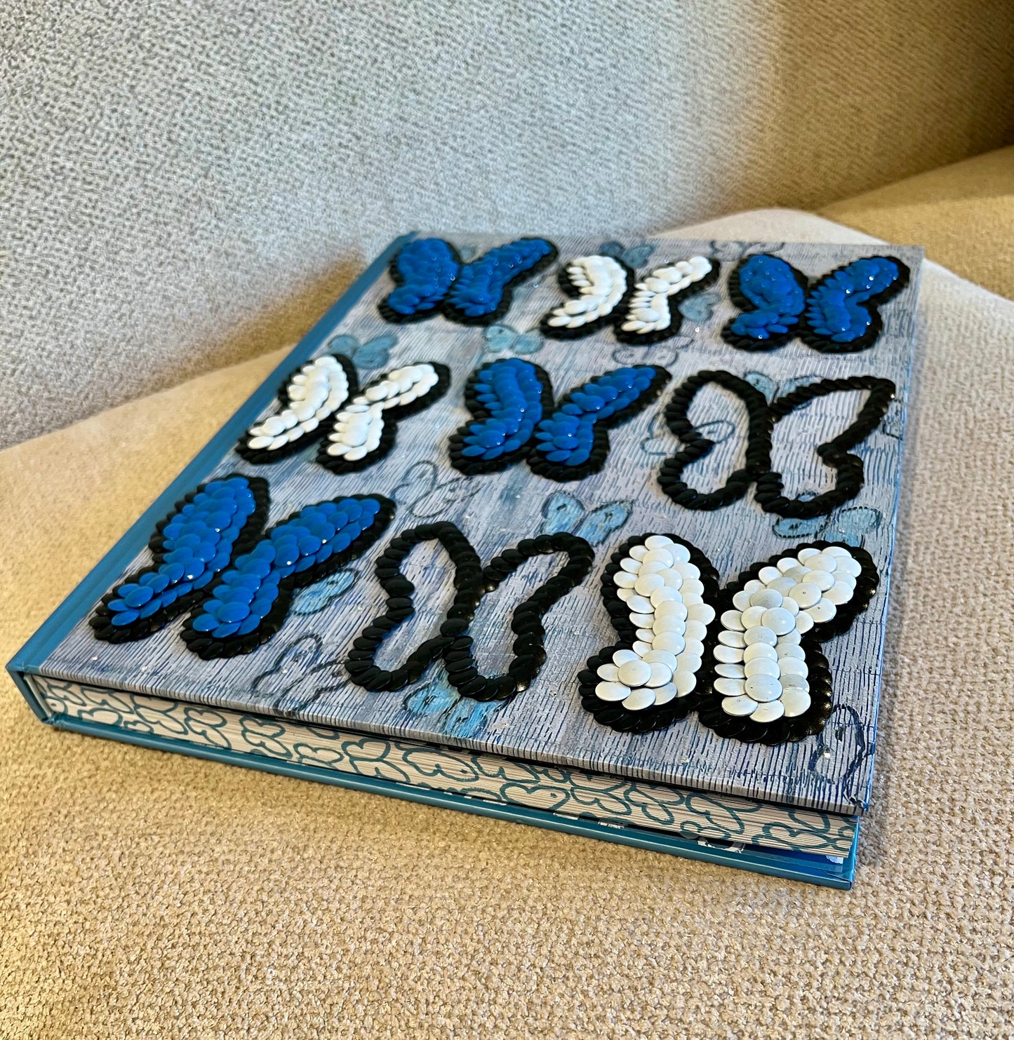 Butterflies Fluttering Studded Coffee Table Book