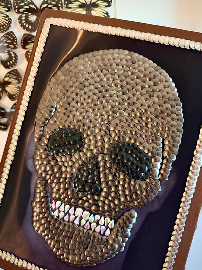 Gun Metal Skull Studded Coffee Table Book