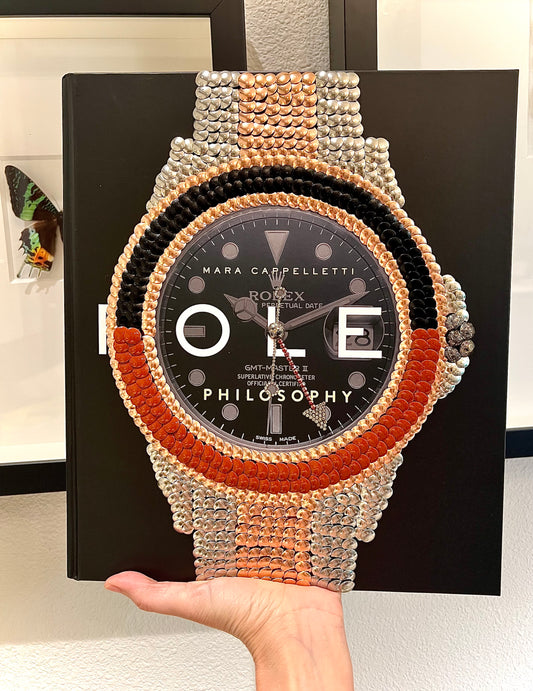 Silver / Rose Gold Watch Studded Coffee Table Book