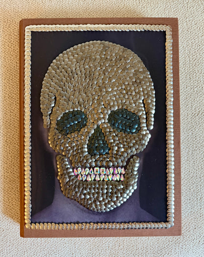 Gun Metal Skull Studded Coffee Table Book