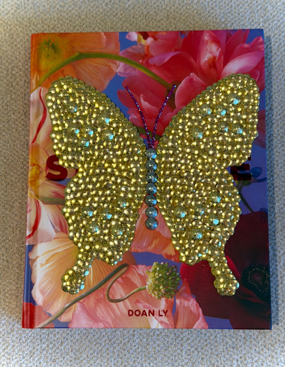 Little Gold Butterfly Studded Coffee Table Book