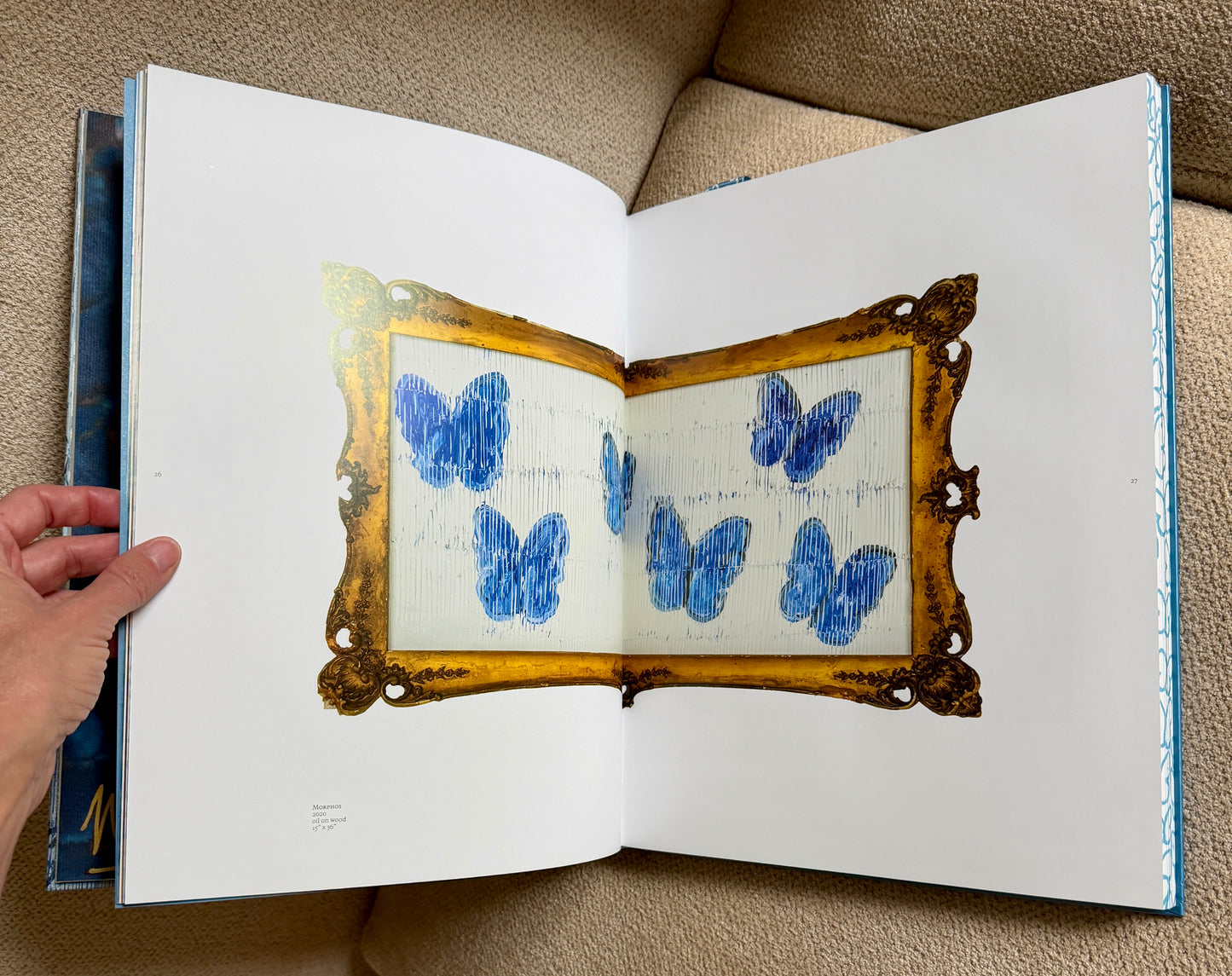 Green, Yellow, Copper Fluttering Butterflies Studded Book